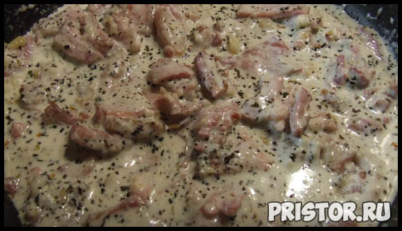 Паста Карбонара рецепт с беконом и сливками - пошаговый рецепт с фото 3