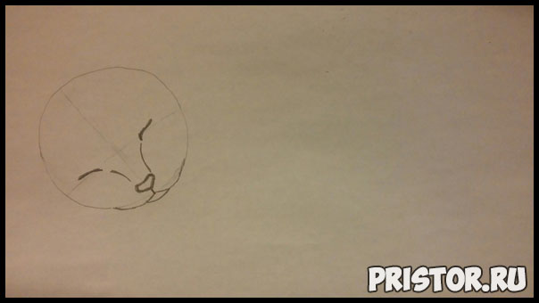 Как нарисовать котенка поэтапно карандашом - смотреть с фото 1