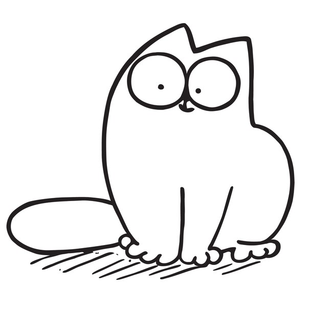 Красивые картинки котов для срисовки - легкие, простые, прикольные 5