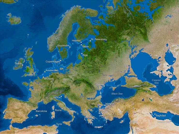 Карта мира после таяния всех льдов. Анализ от National Geographic 1
