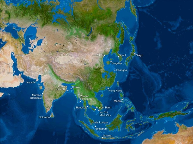 Карта мира после таяния всех льдов. Анализ от National Geographic 4