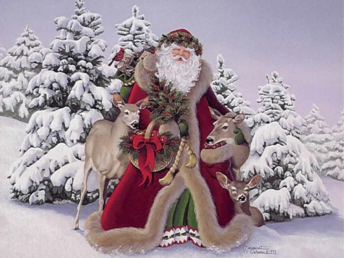 Дед Мороз и Снегурочка красивые картинки - подборка для детей 13