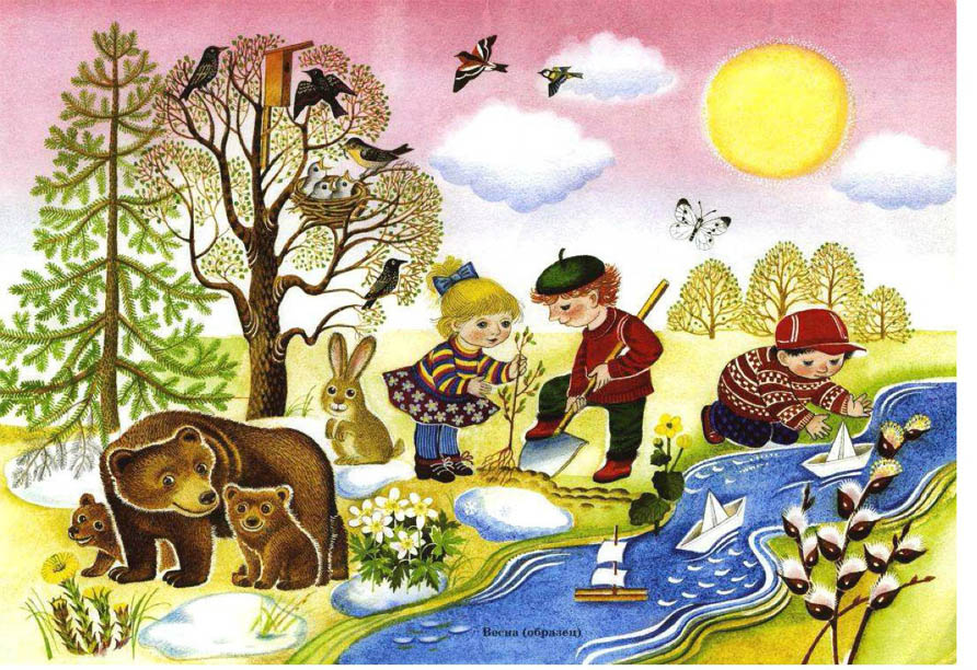Картинки на тему Весна для детского сада - самые красивые и прикольные 1