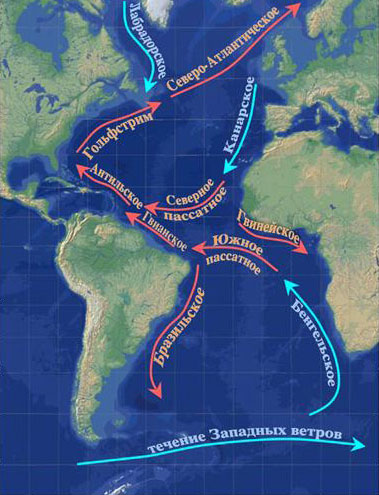 Где находится Атлантический океан Карта мира, точное расположение 2