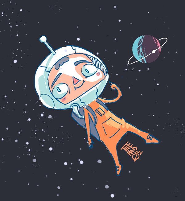 Рисунки для детей ко дню Космонавтики - самые красивые и прикольные 4