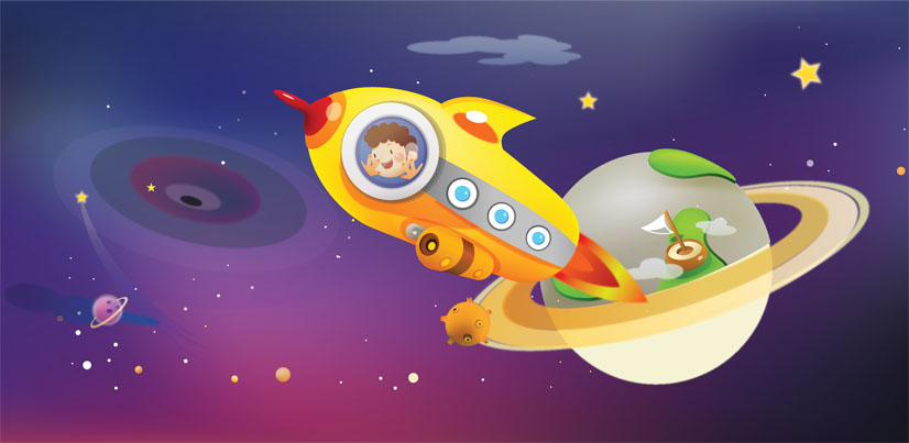 Рисунки для детей ко дню Космонавтики - самые красивые и прикольные 7