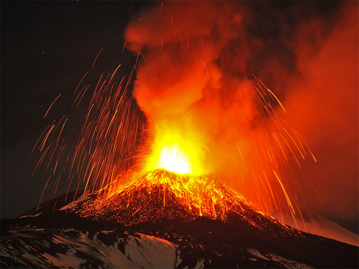 Извержение вулкана, землетрясения, лава - красивые снимки и фото 19