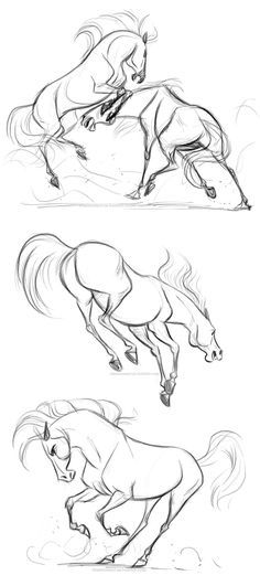 Красивые картинки для срисовки карандашом лошади или пони 12