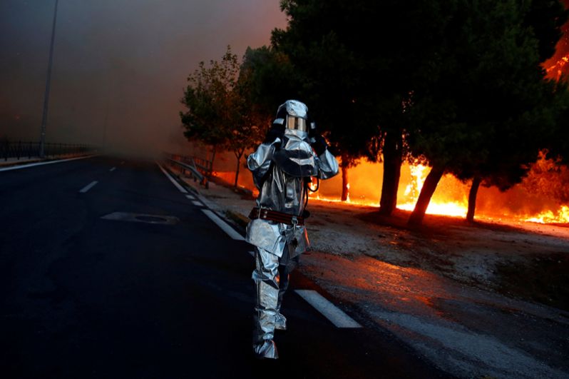 Масштабные лесные пожары в Греции - новости с фото 2