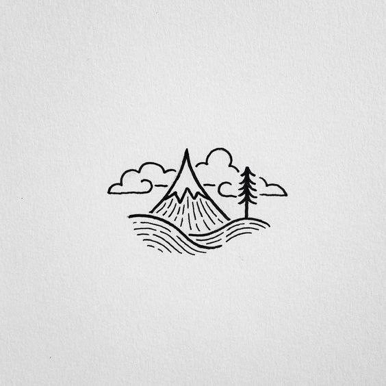 Красивые и прикольные картинки, рисунки гор для срисовки - сборка 8