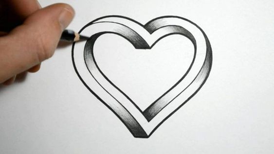 Красивые картинки Сердца для срисовки - самые необычные 15