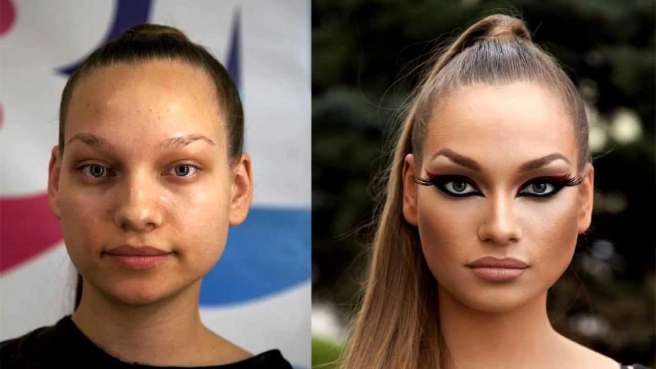 Сравнение девушек с макияжем и без - прикольные фото, картинки 14