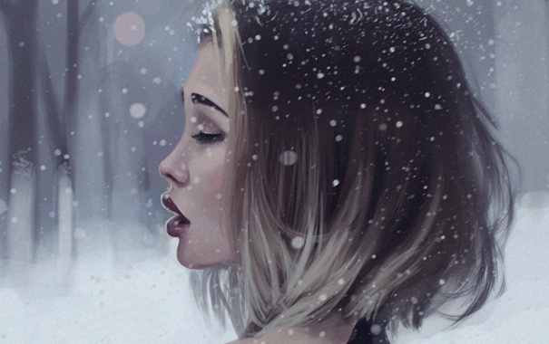 Девушка-зима - удивительные арт картинки, фото, подборка 12