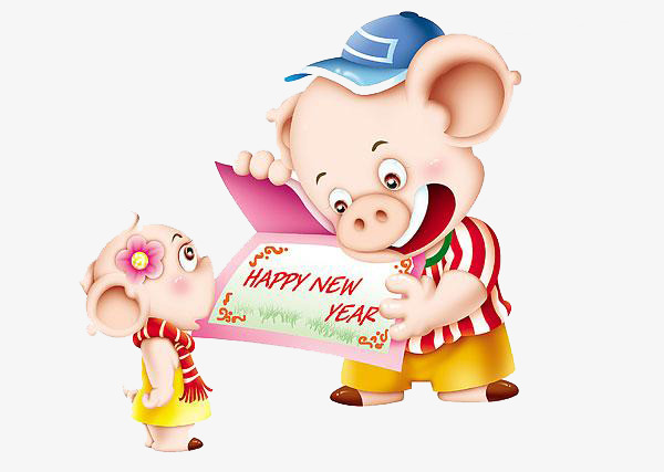 Интересные и прикольные картинки, фото свиньи на Новый год 2019 13