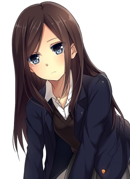 Красивые картинки девушки аниме с коричневыми волосами 6