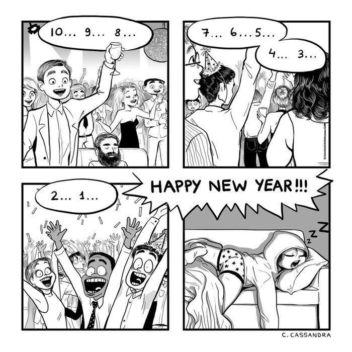 Прикольные и смешные комиксы про Новый год и Рождество 3