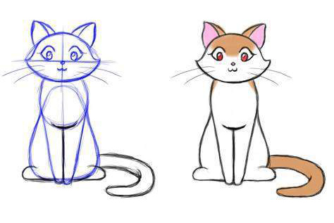 Рисунок кошки карандашом - прикольные и красивые картинки 7