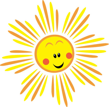 Картинки солнышка с улыбкой и лучиками - для детей, смотреть 12