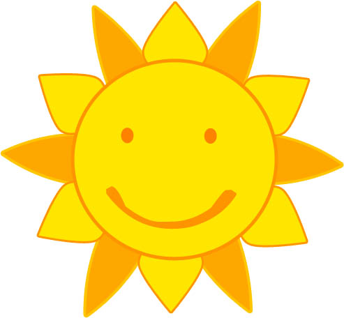 Картинки солнышка с улыбкой и лучиками - для детей, смотреть 9