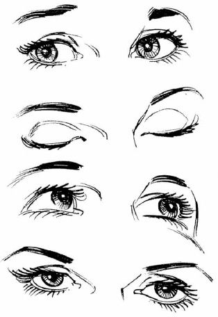 Картинки для срисовки глаза девушек и парней - красивые и прикольные 6