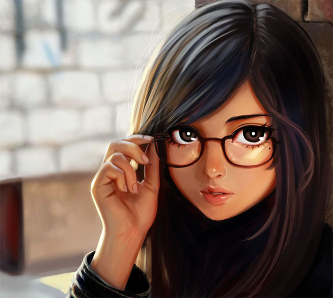 Картинки девушек в очках на аву - самые прикольные и красивые 13