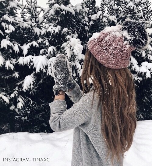 Картинки девушки зимой со спины на аву - красивые и прикольные 11