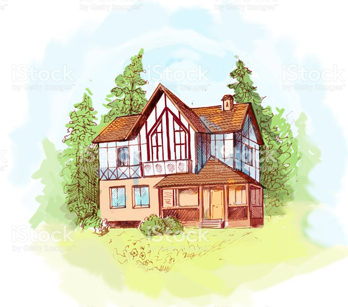 Домик и дом картинки нарисованные - красивые и прикольные 4