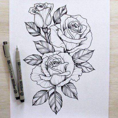 Картинки для срисовки цветы, цветочки - красивые и прикольные 1
