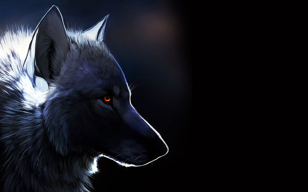 Прикольные и красивые арт картинки волка. Нарисованный волк, фэнтези 15