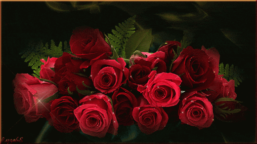 Красивые и приятные открытки гифки для женщины - розы, букеты роз 3