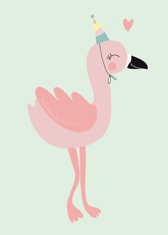 Красивые картинки фламинго для срисовки - интересная подборка 2
