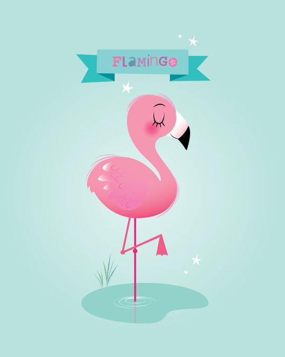 Красивые картинки фламинго для срисовки - интересная подборка 9