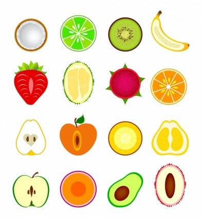 Прикольные и кавайные картинки фруктов для срисовки - подборка 2