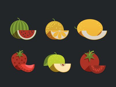 Прикольные и кавайные картинки фруктов для срисовки - подборка 7