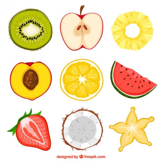 Прикольные и кавайные картинки фруктов для срисовки - подборка 9