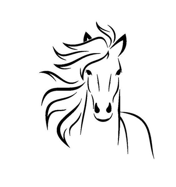 Красивые картинки для срисовки карандашом лошади или пони 8