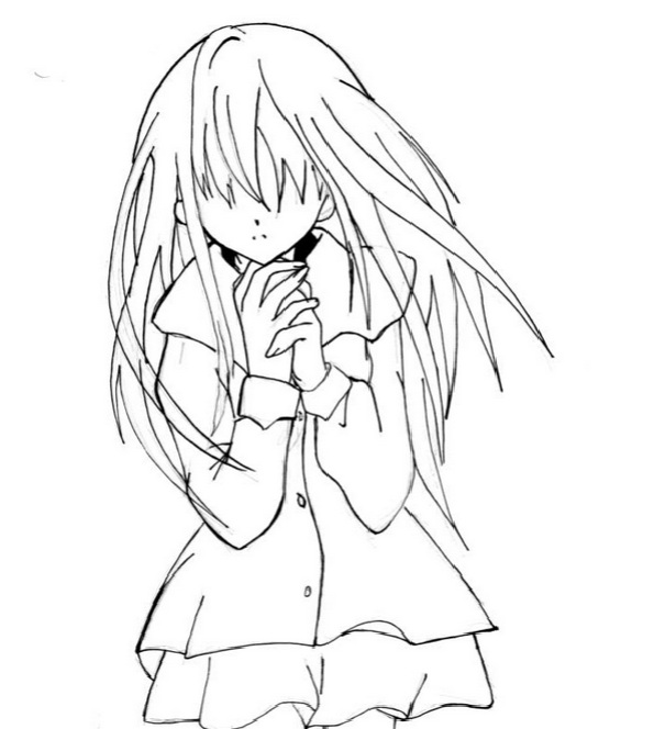 Красивые картинки аниме девушек для срисовки карандашом - сборка 17
