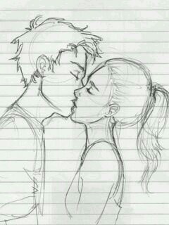 Красивые и милые рисунки карандашом для срисовки поцелуи 9