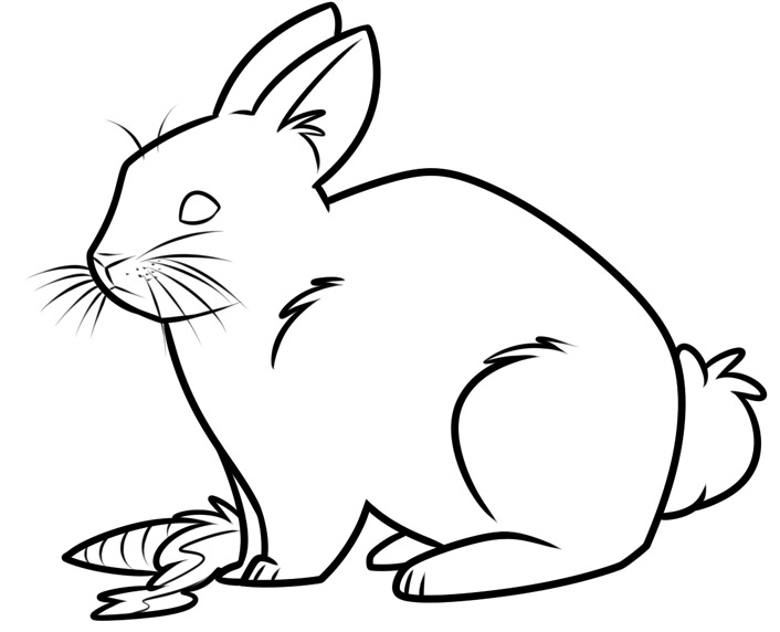 Красивые и простые рисунки, картинки кроликов для срисовки - сборка 2