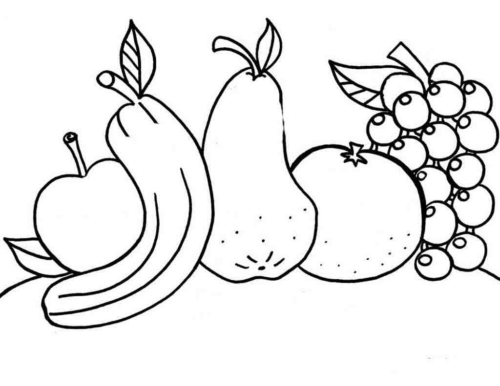 Картинки для раскрашивания фрукты