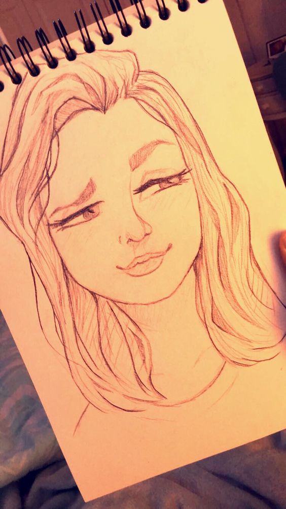 Красивые картинки и рисунки для срисовки лицо девушки - подборка 1