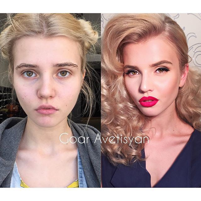 Сравнение девушек с макияжем и без - прикольные фото, картинки 11