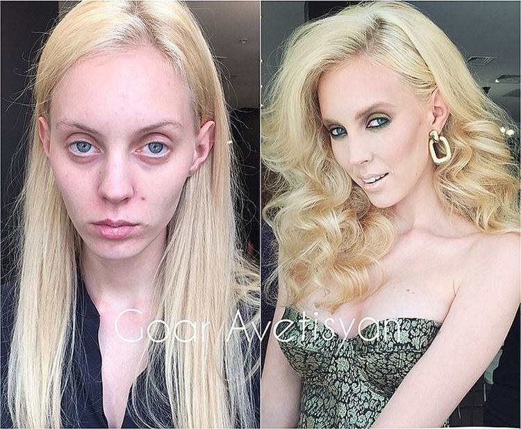 Сравнение девушек с макияжем и без - прикольные фото, картинки 18