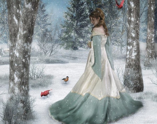 Девушка-зима - удивительные арт картинки, фото, подборка 14