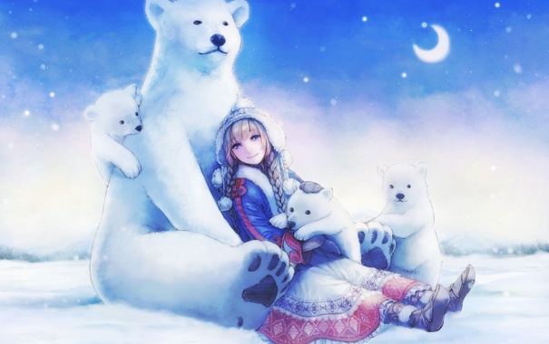 Девушка-зима - удивительные арт картинки, фото, подборка 2