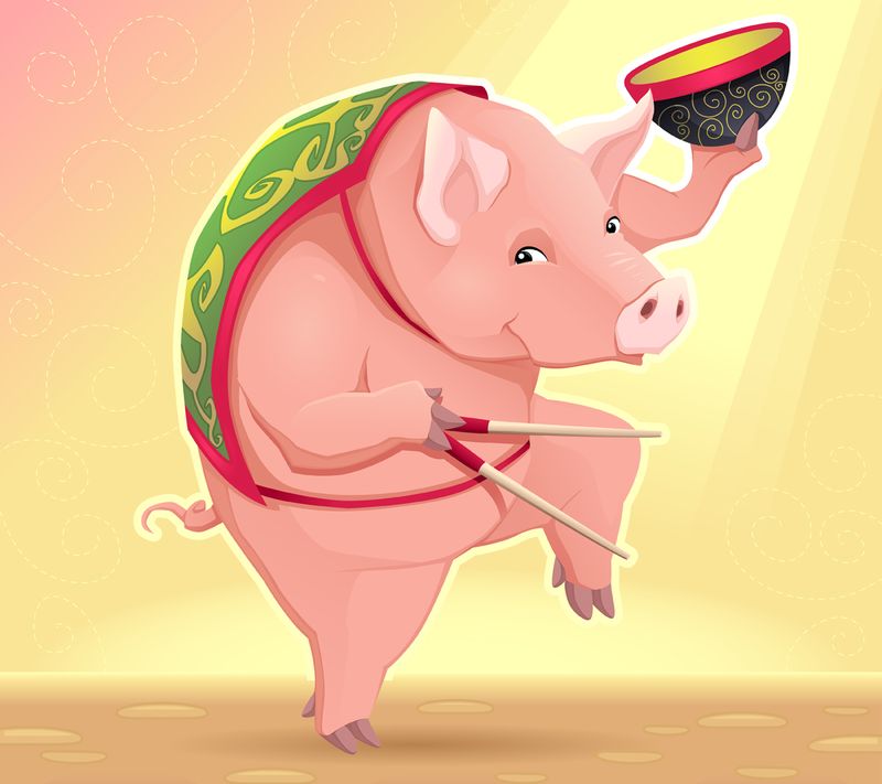 Интересные и прикольные картинки, фото свиньи на Новый год 2019 19