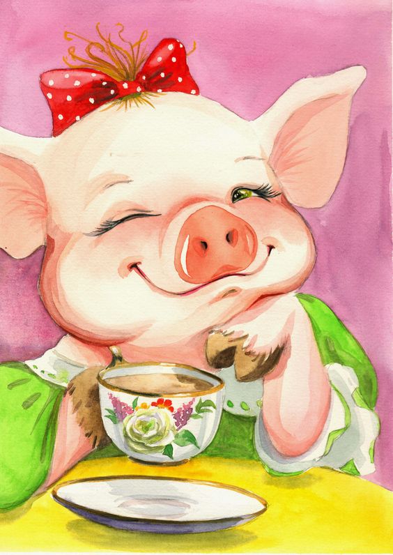 Красивые и прикольные картинки на тему Новогодняя свинья - сборка 12