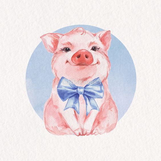 Красивые и прикольные картинки на тему Новогодняя свинья - сборка 5