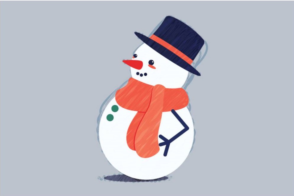 Красивый снеговик - картинки и рисунки. Подборка картинок снеговиков 13