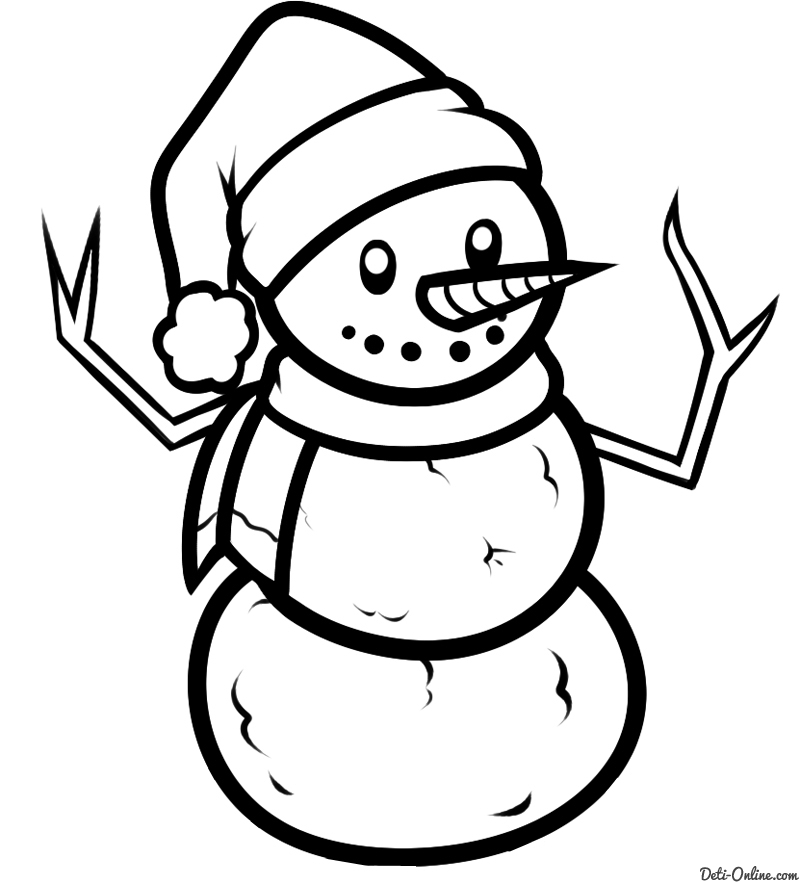 Красивый снеговик - картинки и рисунки. Подборка картинок снеговиков 6